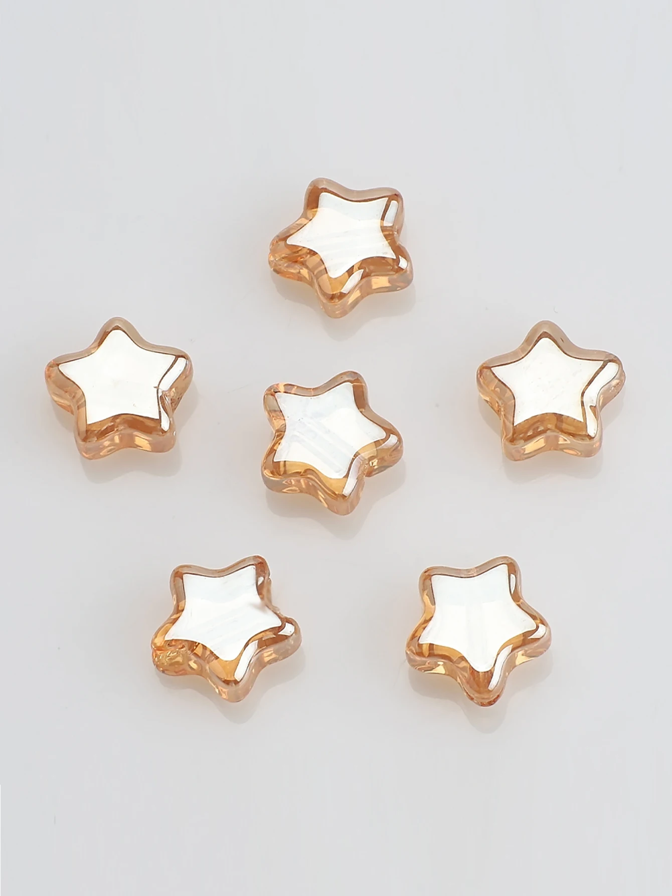 50 stks/partij Crystal Star Pendats 8mm Facet Glas Losse Kralen Handgemaakt Voor Sieraden DIY Maken Accessoires Groothandel In Bulk