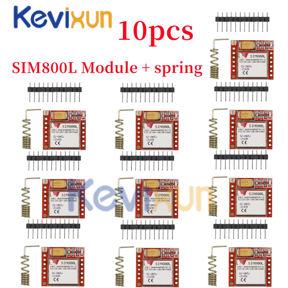 1-10 pz/più piccolo SIM800L GPRS modulo GSM Kit scheda MicroSIM Core BOard Quad-band TTL porta seriale con l\'antenna