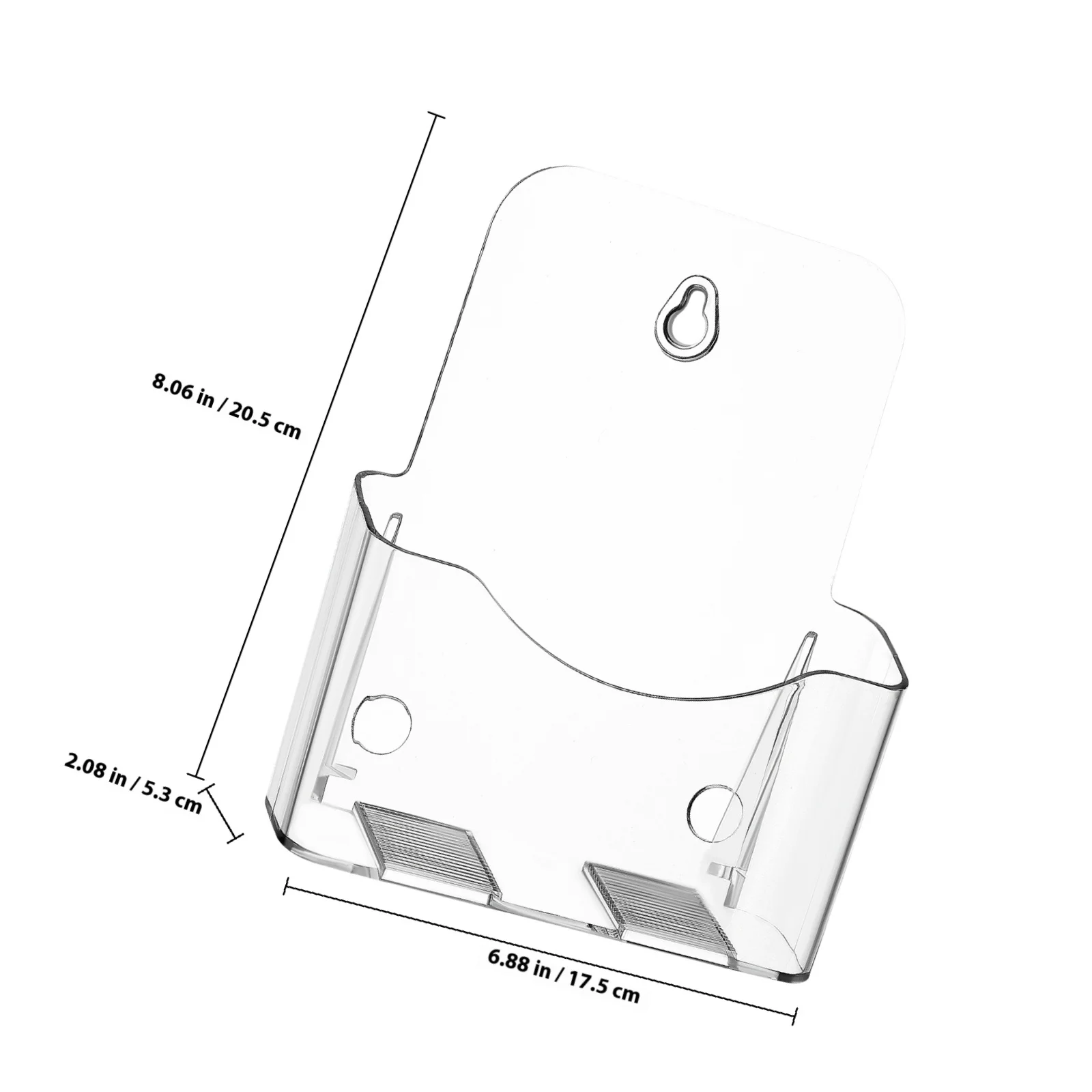 2Pcs Brochure Stand Clear Acrylic Display Holder Desktop Wall Mounted Document Organizer Transparent File Holder Workspace