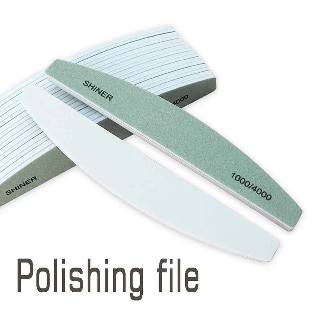 10PCS Nail Files Sample Nail Files 100 180 240 1000 4000 Polishing File Nail File without Logo for DIY Salon,Quality test order