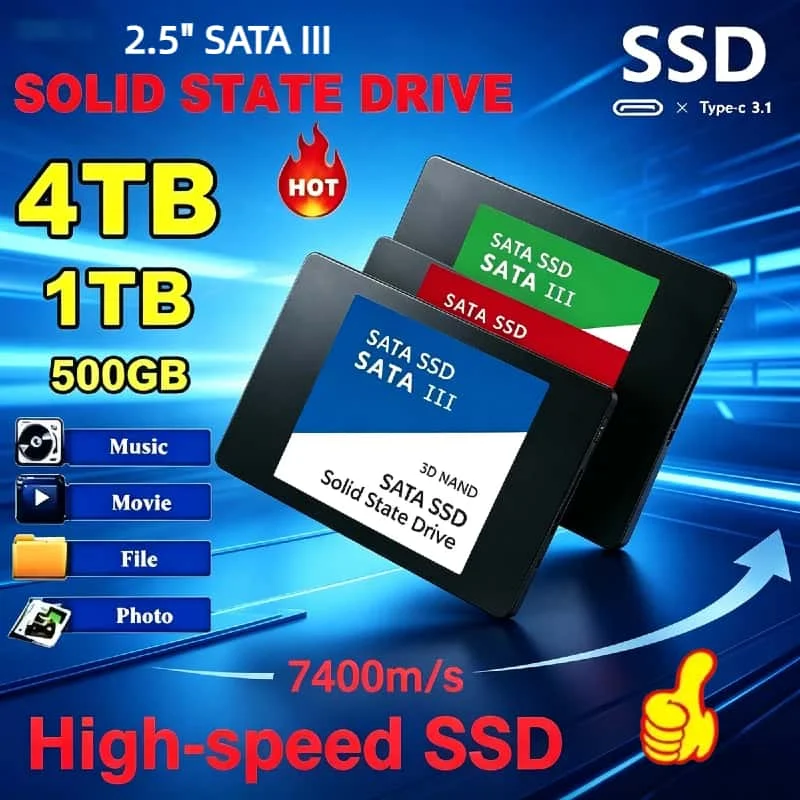 

500GB Ultra Portable External SSD USB 3.0 520MB/s Shockproof Metal Casing Solid State Drive for Laptop PC Hard Disk Pro Pocket