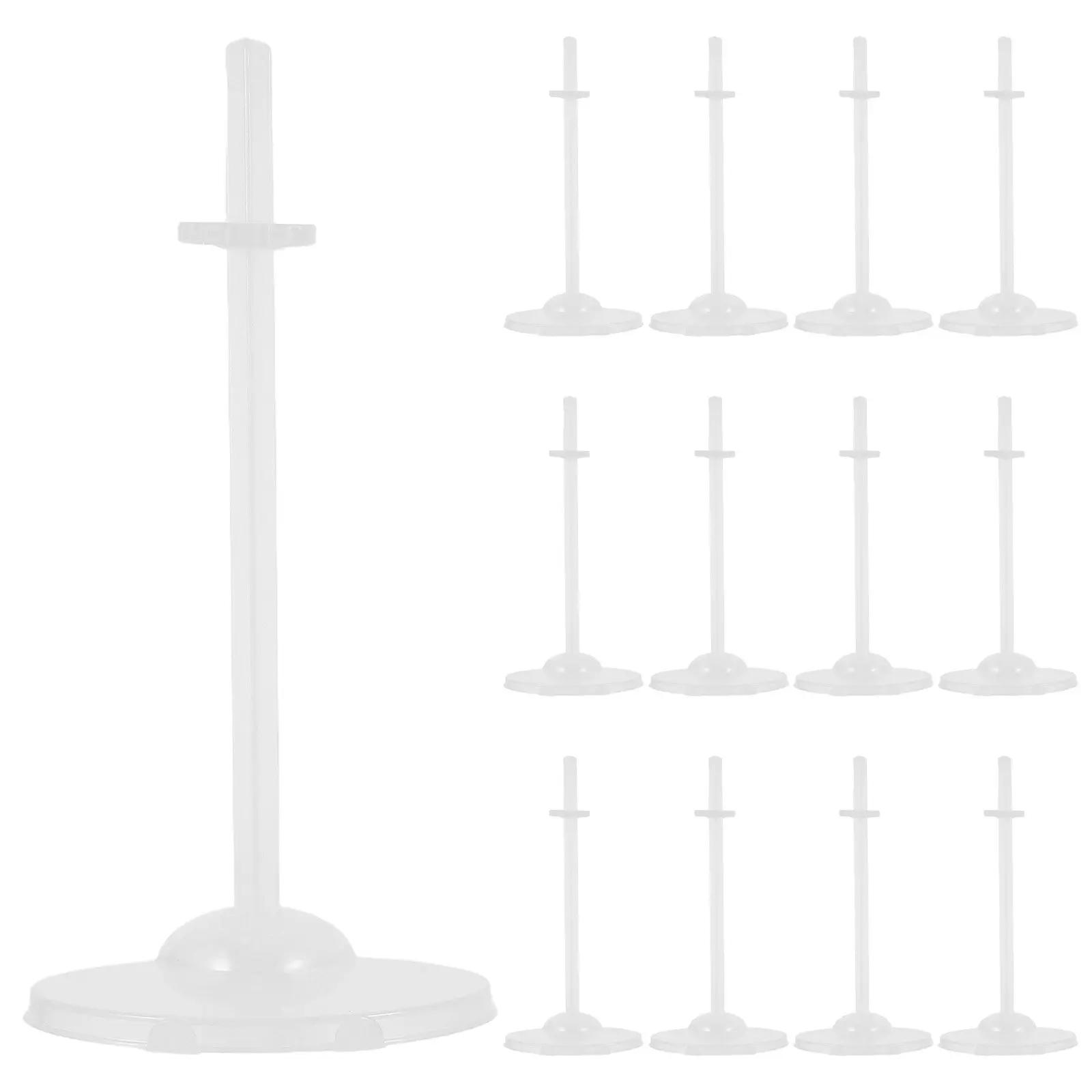 

12 шт., прозрачная подставка для фигурок, прозрачный держатель, простая сборка, универсальное применение, прочный материал