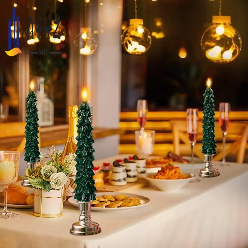 

A44Z-LED Рождественская сосновая шишка, имитация свечи, Рождественская декоративная атмосфера, лампа для моделирования, набор рождественских свечей