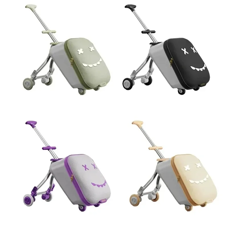 حقيبة سفر للأطفال يمكن ركوب ومشي متعددة الوظائف الأمتعة سحب عربة السفر مقعد الناقل حقيبة حمل الأمتعة للأطفال #6