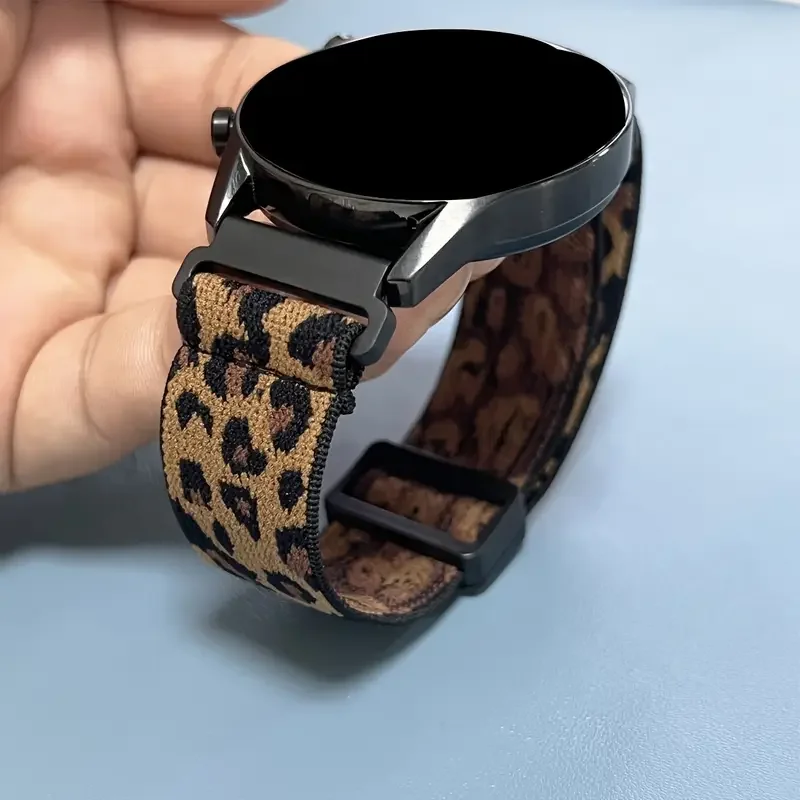 حزام مرن لامع لساعة سامسونج جالاكسي 7/6/5/pro/3/4/أكتيف 2 20 مللي متر/22 مللي متر سوار فخر بوهيمي هواوي GT 5-4-3-2-e