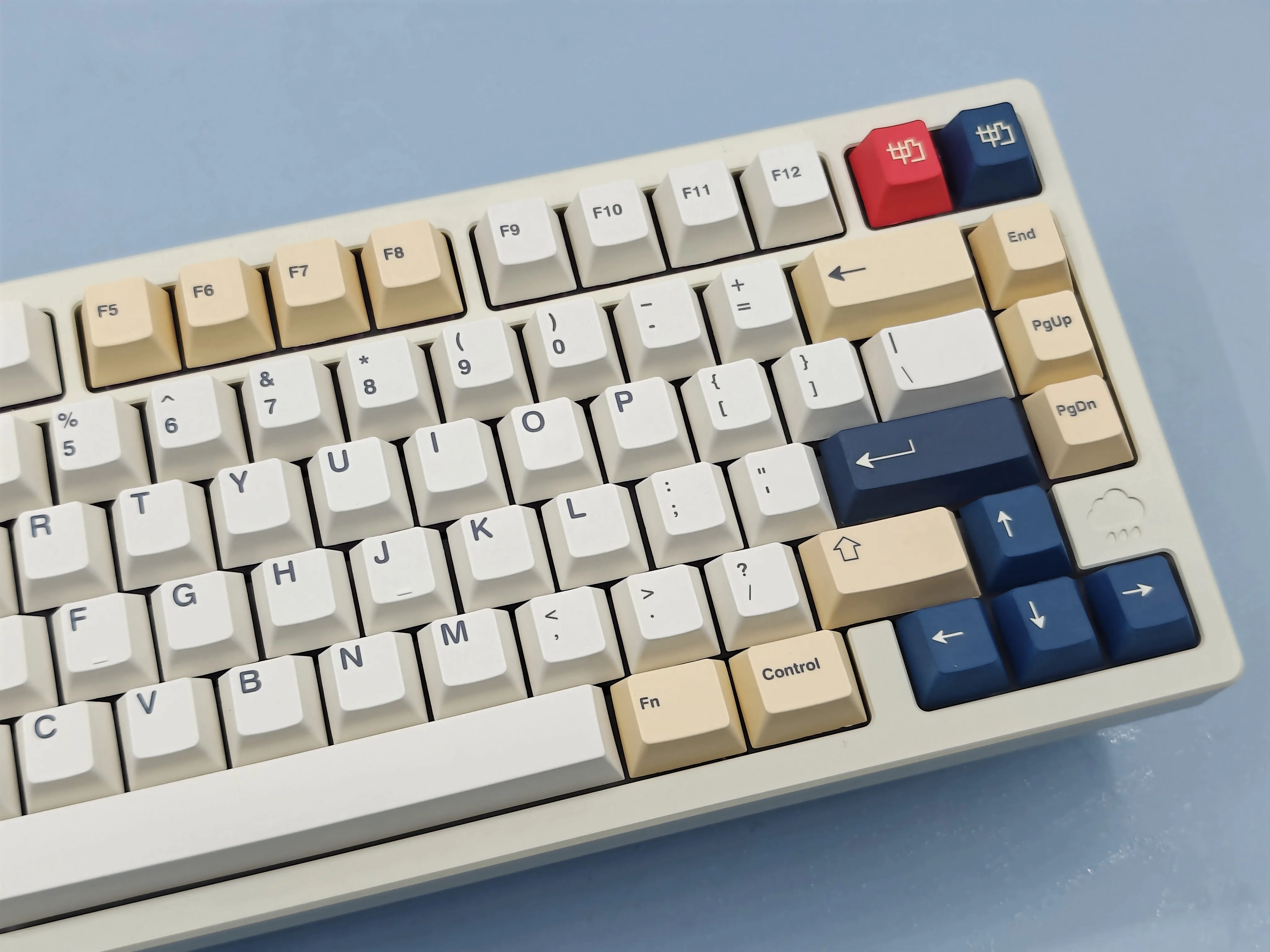 Soy milk full set of original height white keycap pbt98/104/108/87/84/61/68 key personality