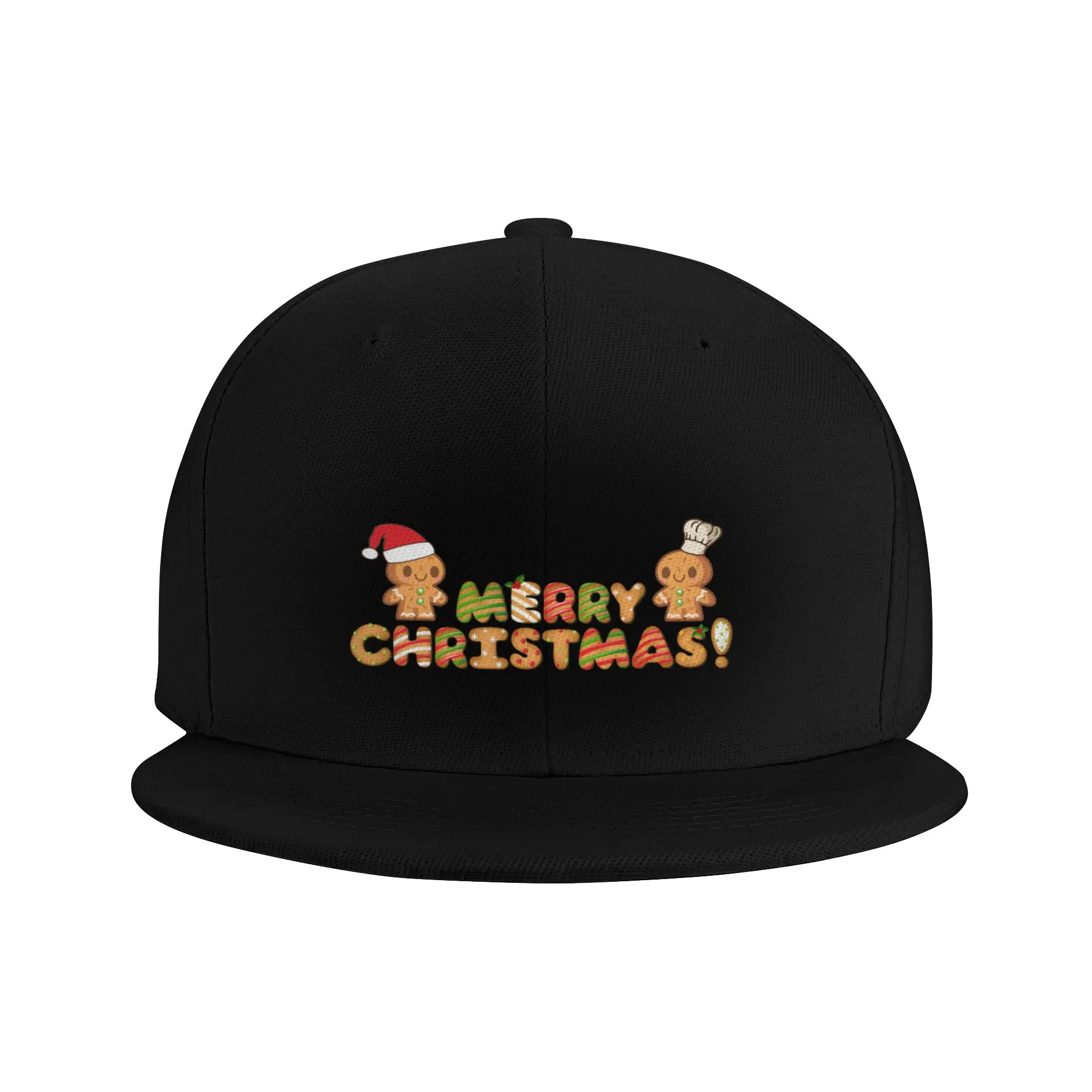 Fashion A Merry Gingerbread Christmas! Flat Brim Sun Hat  Snapback Luxury Cap