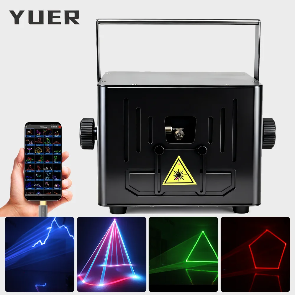 5W APP TTL ILDA Laser Light with Bluetooth control DMX Sound control for DJ Disco party wedding bar club stage lighting