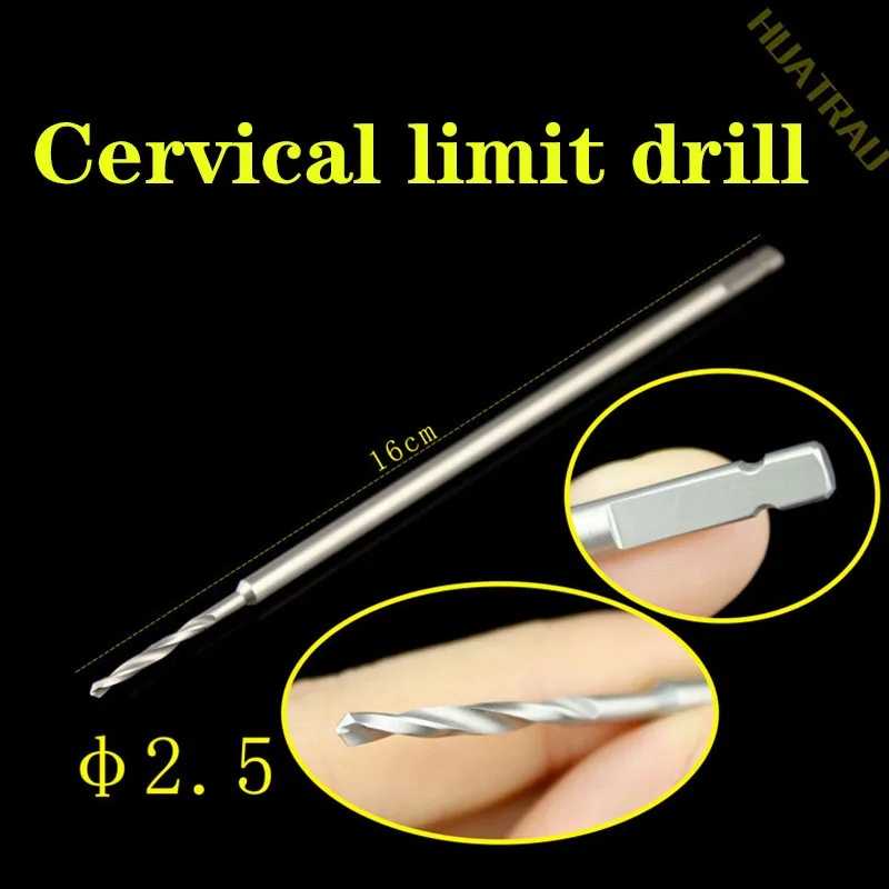 

Limited bone drill bit orthopedic instrument medical spine cervical titanium plate pedicle screw rod limited depth step Punch AO