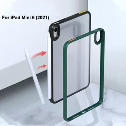 For iPad Mini 6 A17 Pro 2024 Case Luxury Ultra Thin Shockproof TPU+Acrylic Protective Clear Back Bumper Cover For iPad Mini 7