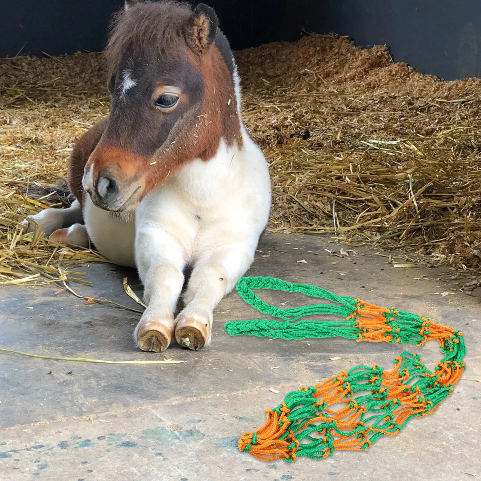 2 Piezas de Comederos de Heno de Alimentación Lenta, Bolsas de Red para Heno, para Cabras, Ovejas, Caballos, Gran Capacidad, Comedero de Heno Colgante para Establos y Exteriores