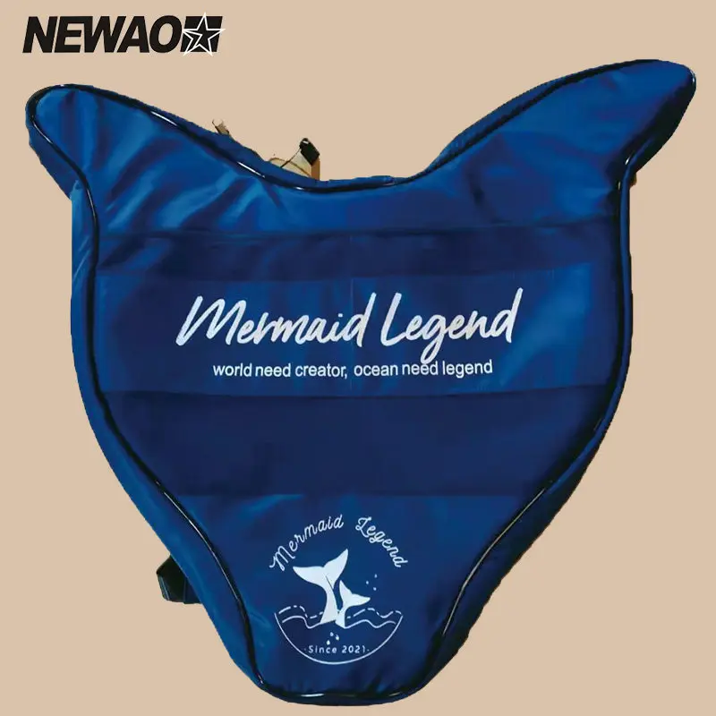 Mermaid Waterproof Fish Net Bbag Double Shoulder Backpack Free Diving Fins Bag