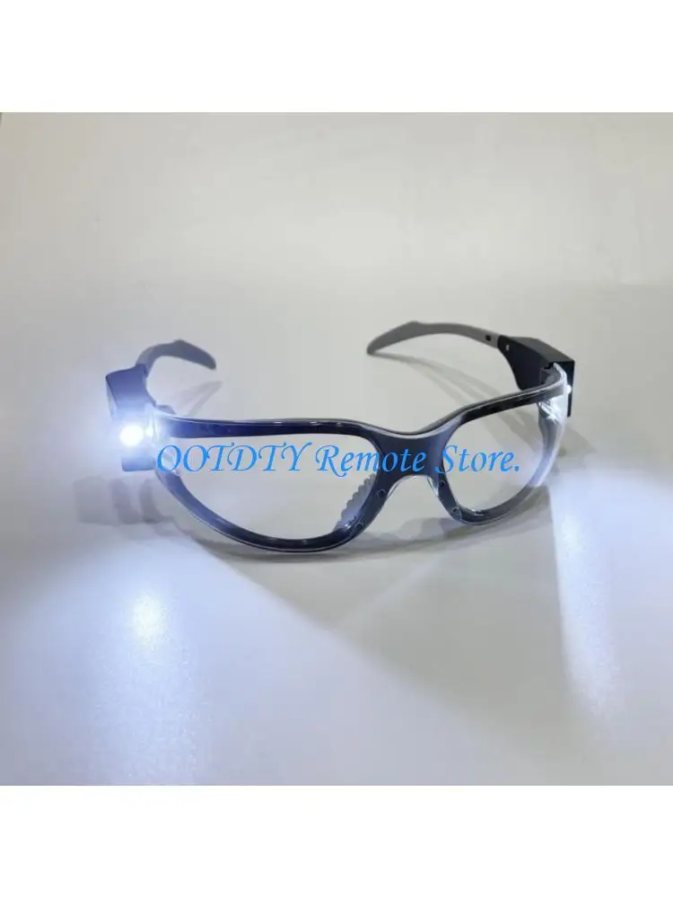 

double Beam LED Safety Glasses PC Lens Protective Safety Glasses Soft Nose Pad designs for Comfort In Dimly Light Space