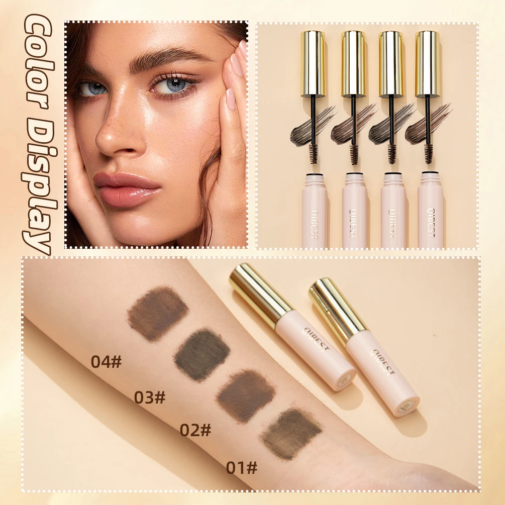 QIBEST 4Color Eyebrow Enhancers Cream Natural Liquid Dyeing Eyebrow Tattoo Pigments Lasting Tint Dye Eyebrows Makeup Eyebrow Gel