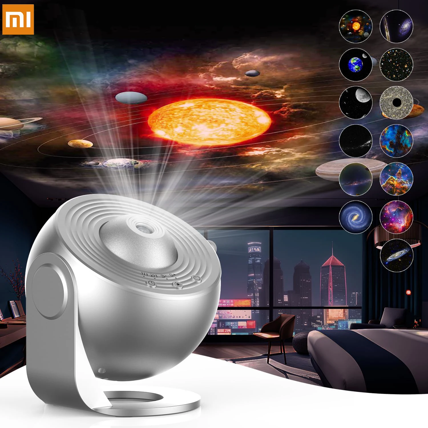 

Xiaomi Night Light 13 IN 1 HD Galaxy Star Planetarium Projector 360 Rotate Table Lamp For Children Bedroom Bedside Decoration