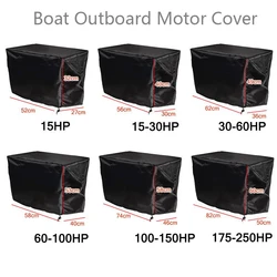 Black 15-250HP Oxford Waterproof Yacht Half Outboard Motor Engine Boat Cover Anti UV Dustproof Marine Protector Accessories