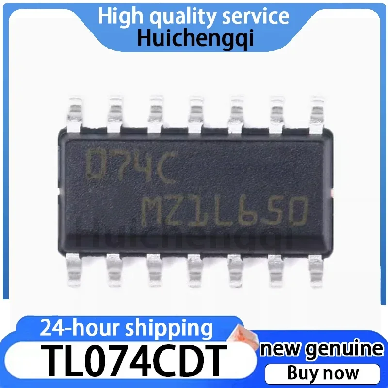 10PCS TL074CDT Package SOIC-14 Four JFET Input Operational Amplifier IC Chip
