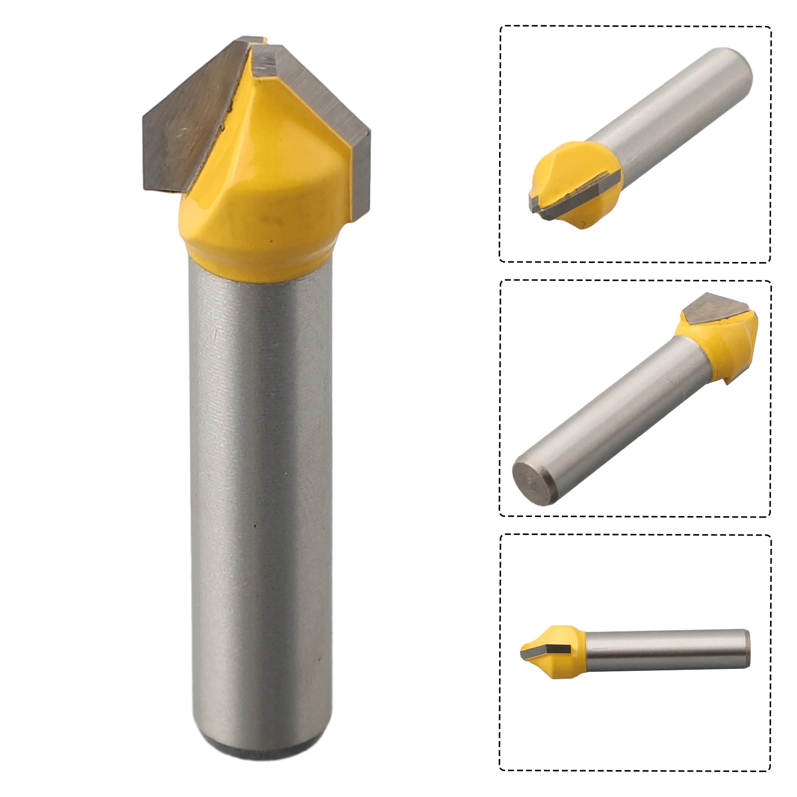 Milling Cutter Router Bit MDF Trimming Chamfer High Strength PVC Acrylic Engraving 8*1 2*2.5MM 8mm Shank Carbide