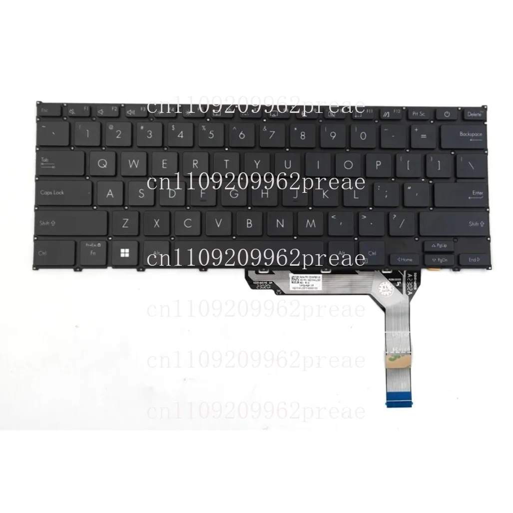 

Для ноутбука Asus ZenBook 14X UX3404V/14 Flip OLED серии UP3404, американская раскладка, черная клавиатура с подсветкой