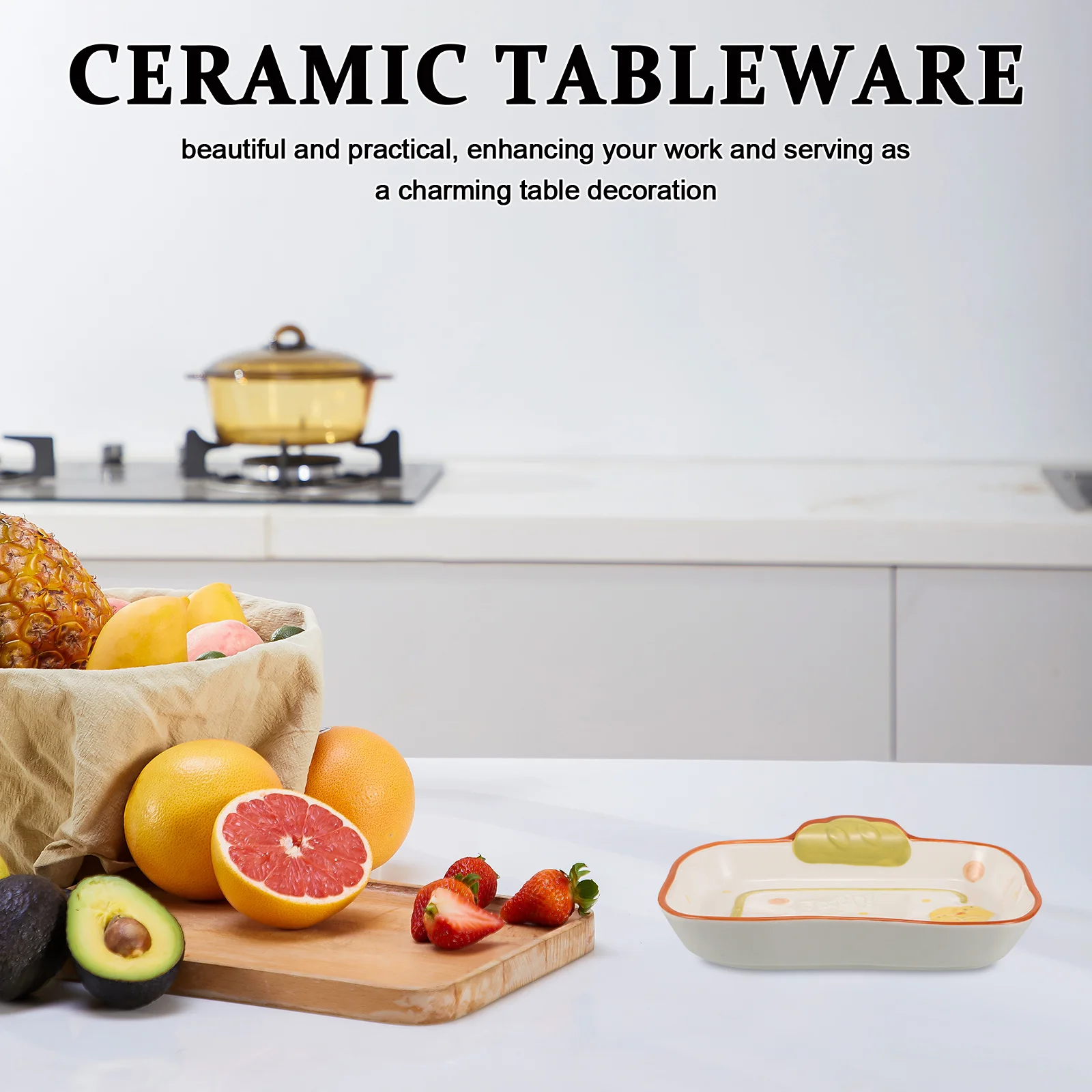 

Симпатичные керамические тарелки в форме хлеба, десертные миски для сервировки печенья, закусок, декор обеденного стола, кухонная центральная фотография