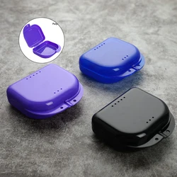 1pcs Tooth Retainer Small Hole Tooth Box Braces Container Mouthguard Guard Denture Storage Case Clean Organizer Case
