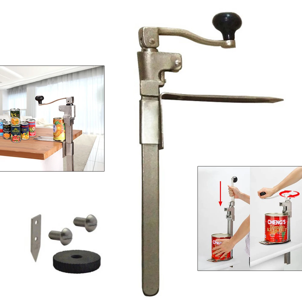 Steel Restaurant Food Big Can Opener Manual Table Mounted Heavy Duty Commercial Can Opener