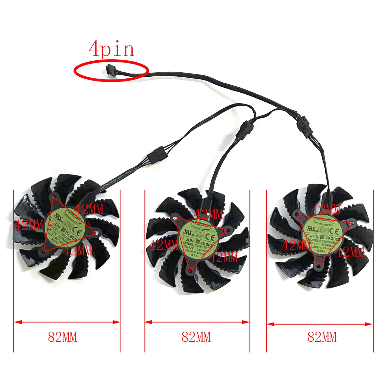 New 82MM T128015SU Cooler Fan Replacement For Gigabyte GeForce RTX 2070 2080 SUPER Gaming Graphics Video Cards Cooling Fans