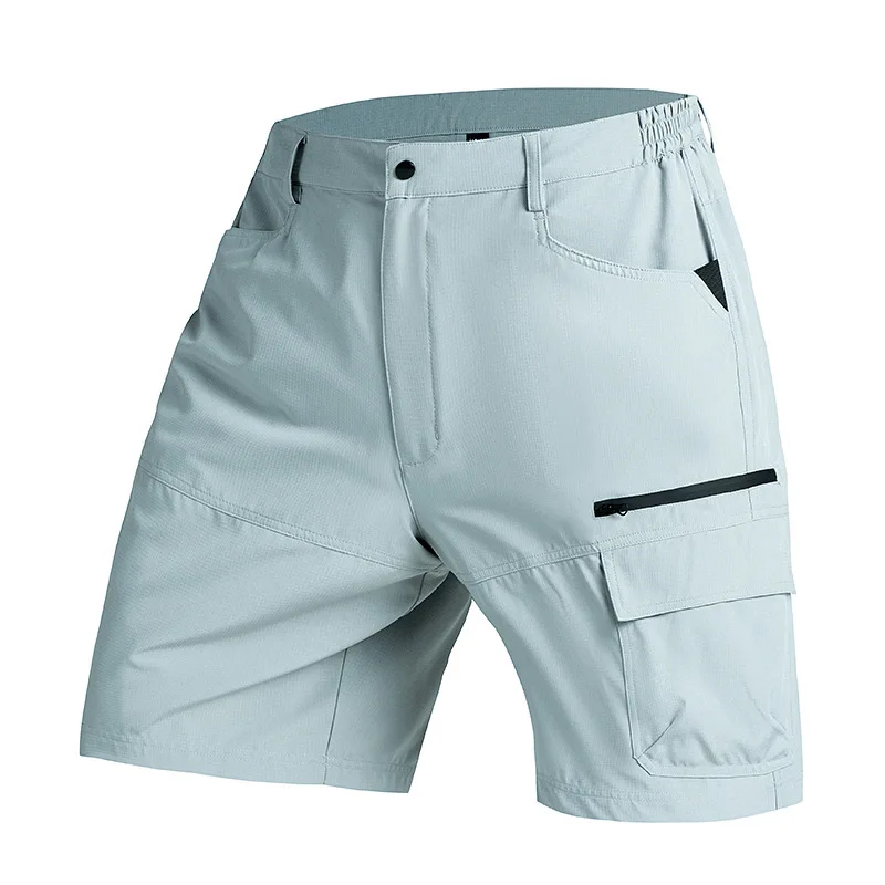

2026 New 5 Zipper Pockets Summer Quick Dry Cargo Shorts Mens Fishing Shorts Stretch Outdoor Hiking Nylon Work Shorts Lightweight