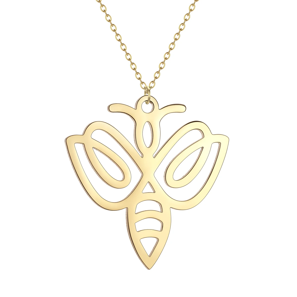 Bee Necklace Line Art Necklace Minimalist Animal Necklace Bumblebee Necklace Honey Bee Pendant Necklace  For Girl