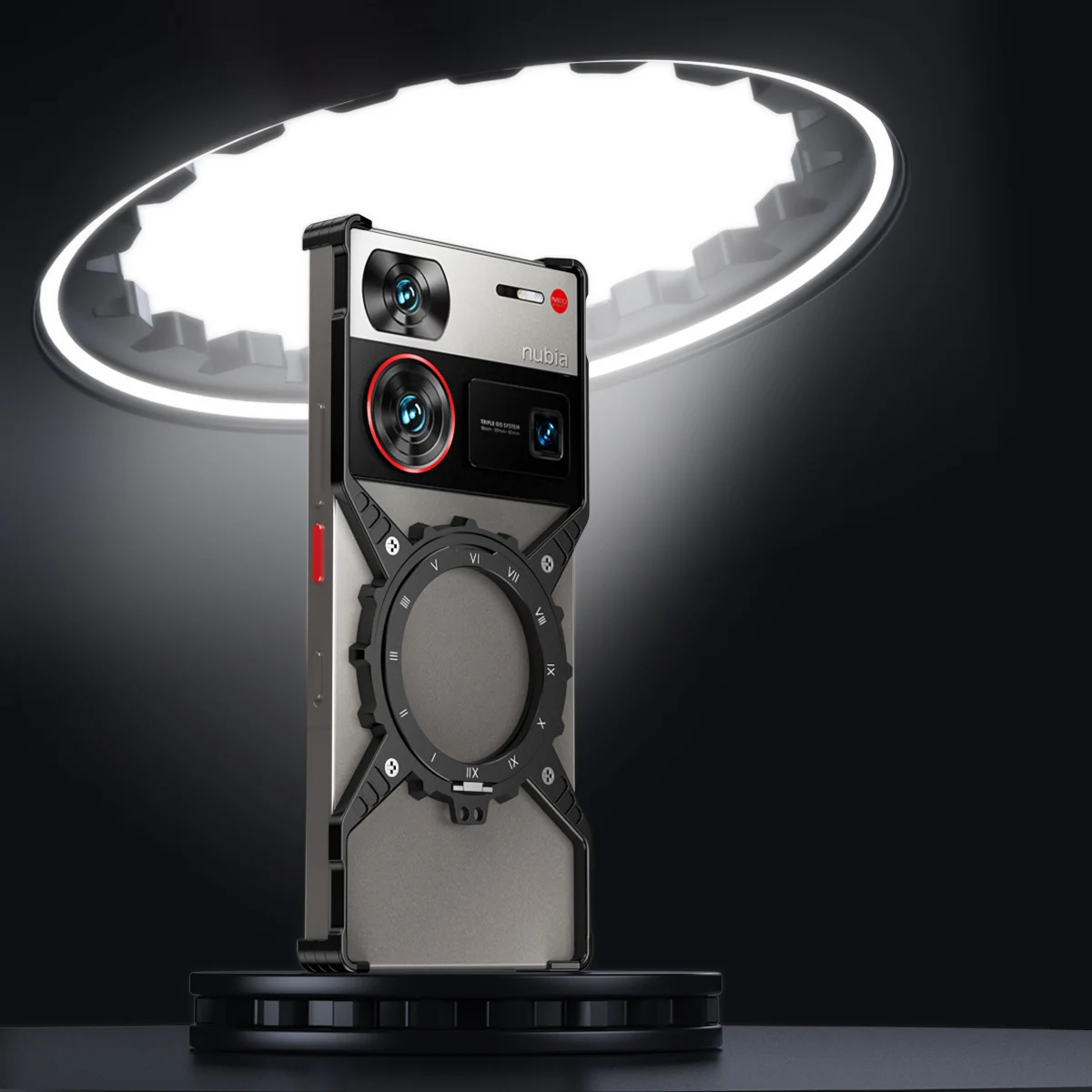 Armure métallique magnétique amovible Type X, étui sans monture pour ZTE Nubia Z60 Ultra leader, housse ultra lumineuse Z70