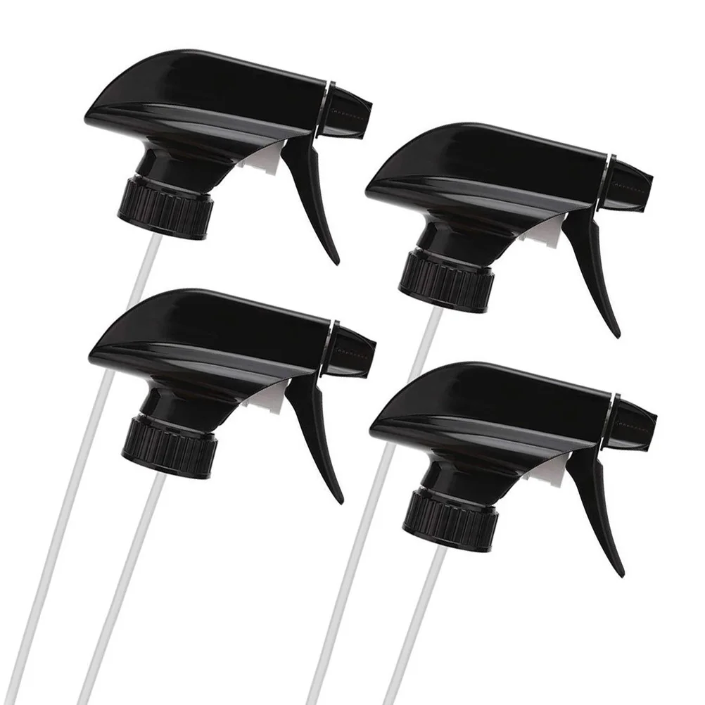 หัวฉีดน้ำพลาสติกสีดำ 4 ชิ้น สำหรับรดน้ำต้นไม้ในสวน ใช้ได้กับขวดส่วนใหญ่ อุปกรณ์พ่นน้ำที่ทนทาน