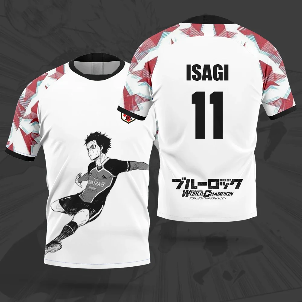 

Jersey Futsal Cosplay Football Motif VL Replika Blue Lock Anime Bastard Munchen Men T-shirt Summer Custom Women Tee Tops Clothes