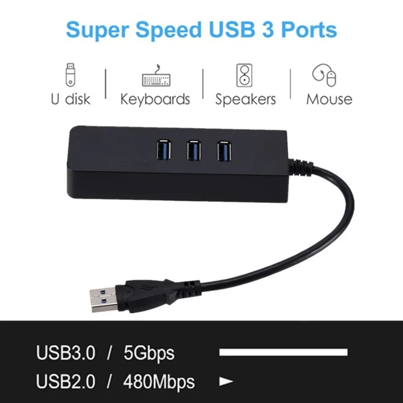 GRWIBEOU USB 3.0 to USB Rj45 랜 이더넷 어댑터, 네트워크 카드 to RJ45 랜 이더넷 어댑터, 윈도우 10 맥북 샤오미 미 미 PC용