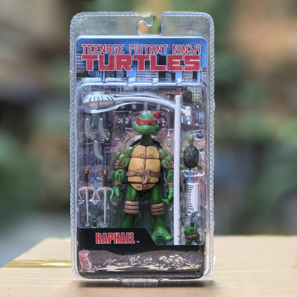 NECA Teenage Mutant Ninja Turtles 2008 Anime Figure TMNT Leo Raphael Action Figures 14cm 2025 New Children Toys Birthday Gift