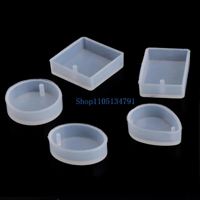 Molde silicona 98 juego 5 moldes resina epoxi decorativa transparente para aretes collar bricolaje joyas