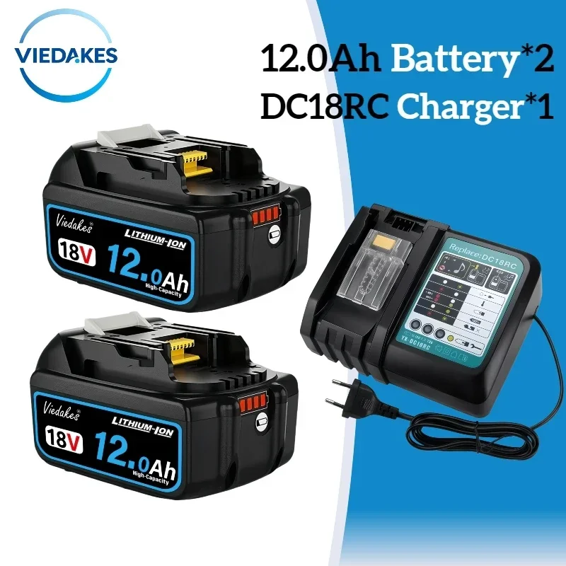 ✈ Voor Makita 18V batterij 12ah vervangende batterij + Compatibel met BL1830 BL1850 BL1840 BL1840B BL1850B BL1890 elektrisch gereedschap ❀