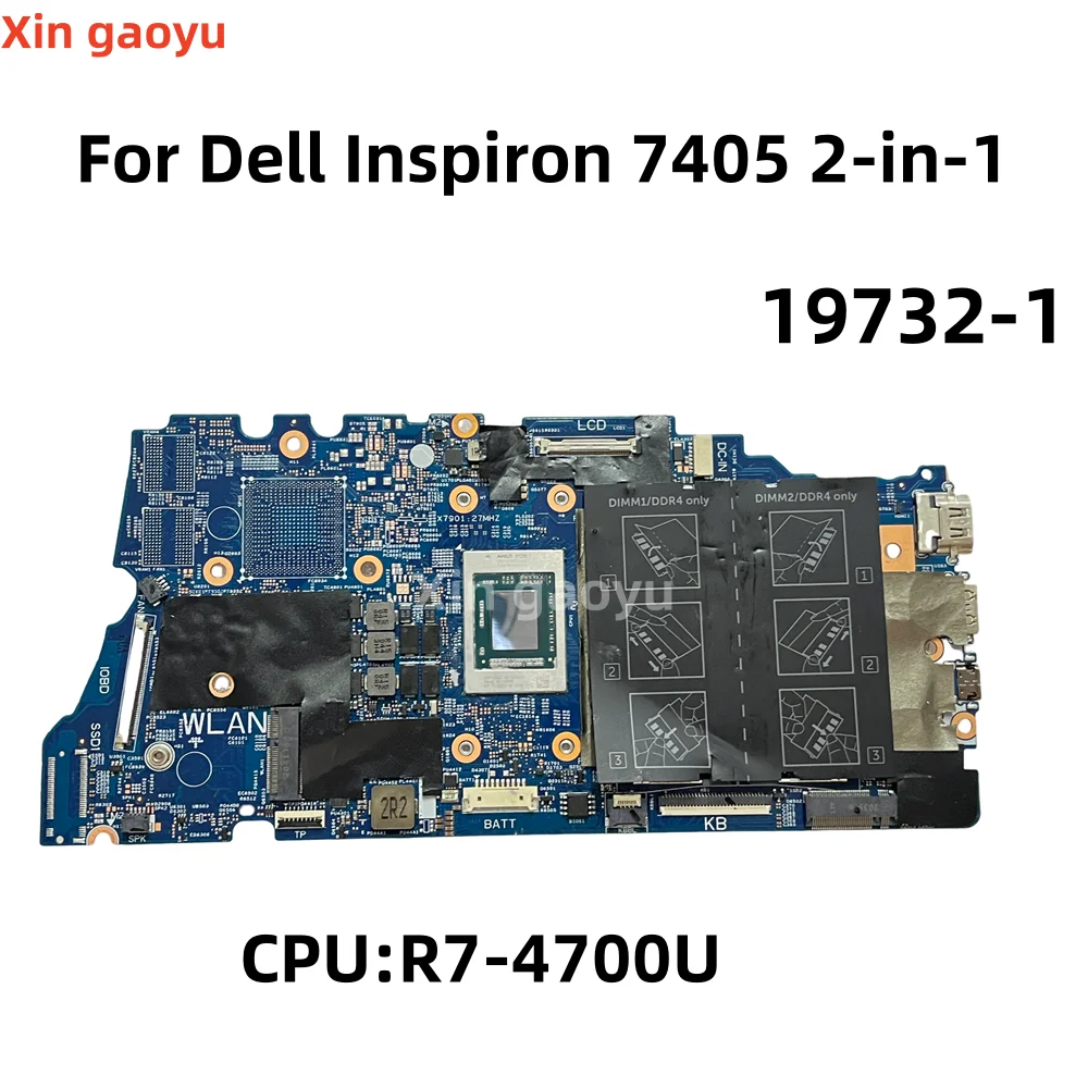 19732-1 0NNDRC CN-0NNDRC Original For Dell Inspiron 7405 2-in-1 Motherboard CPU:R7-4700U 100% Test Perfect