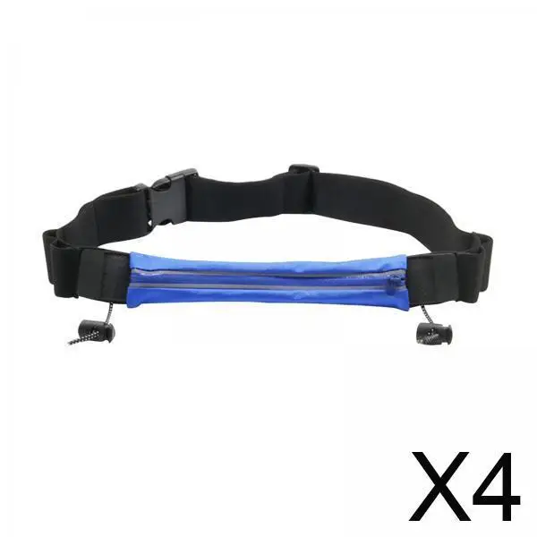 

4xRunning Belt Fanny Pack Stylish Running Waist Belt for Cycling Hiking Travel Blue
