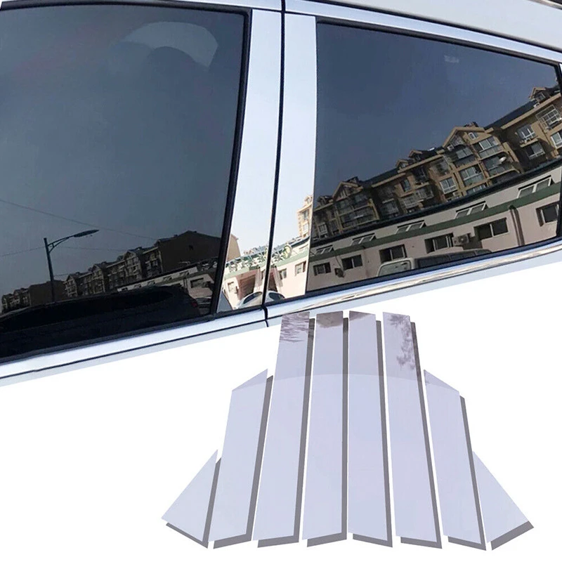 8Pcs/Set Acrylic Car Chrome Pillar Posts Window Door Trim Cover For Nissan Altima 2013-2018