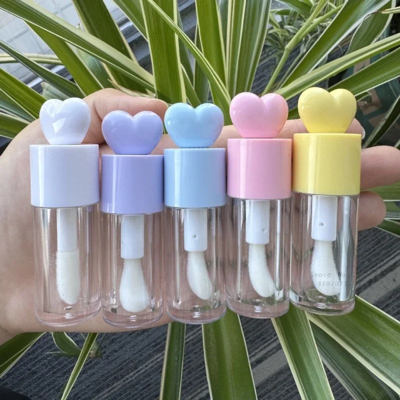 4ml Empty 4ml Transparent Lipgloss Packing Container Cosmetic Lip Glaze Tube Lip Gloss Portable Refillable Bottle Wholesal