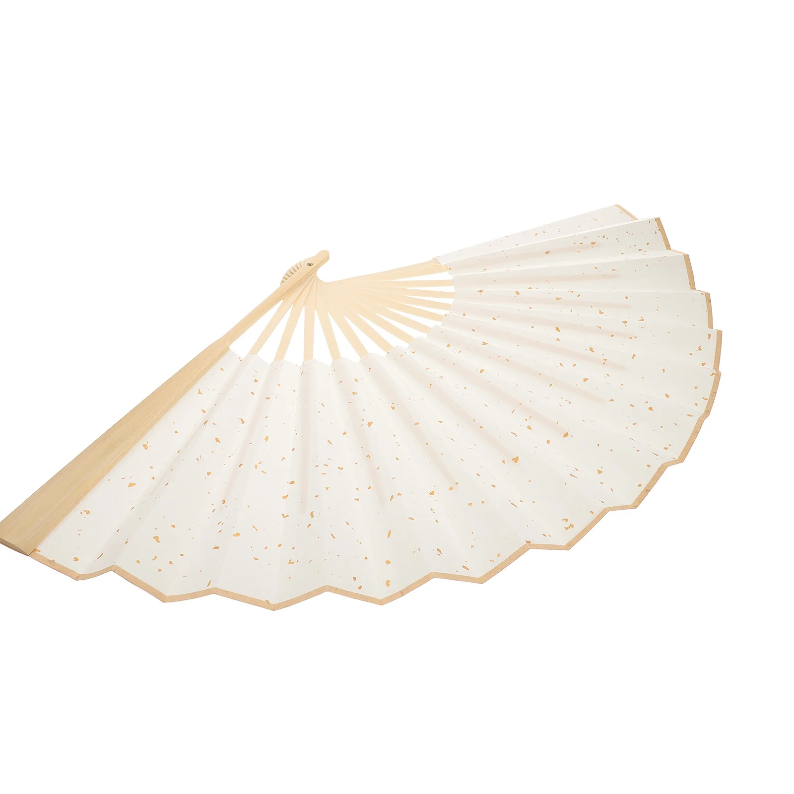 DIY Blank Folding Fans Chinese Style High-Class Paper Folding Fan for Painting Calligraphy Practice Handheld Decorative Fan