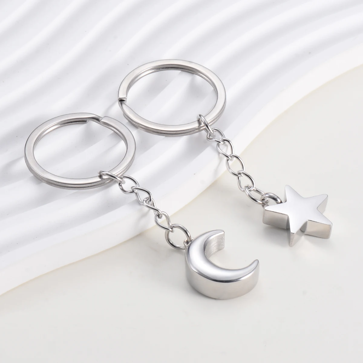 قلادة من الفولاذ المقاوم للصدأ لحرق نجم القمر ، مجوهرات لرماد الحيوانات الأليفة البشري ، سلسلة مفاتيح جرة ، هدية محبي النصب التذكارية ، لا تتلاشى ، الكلاسيكية