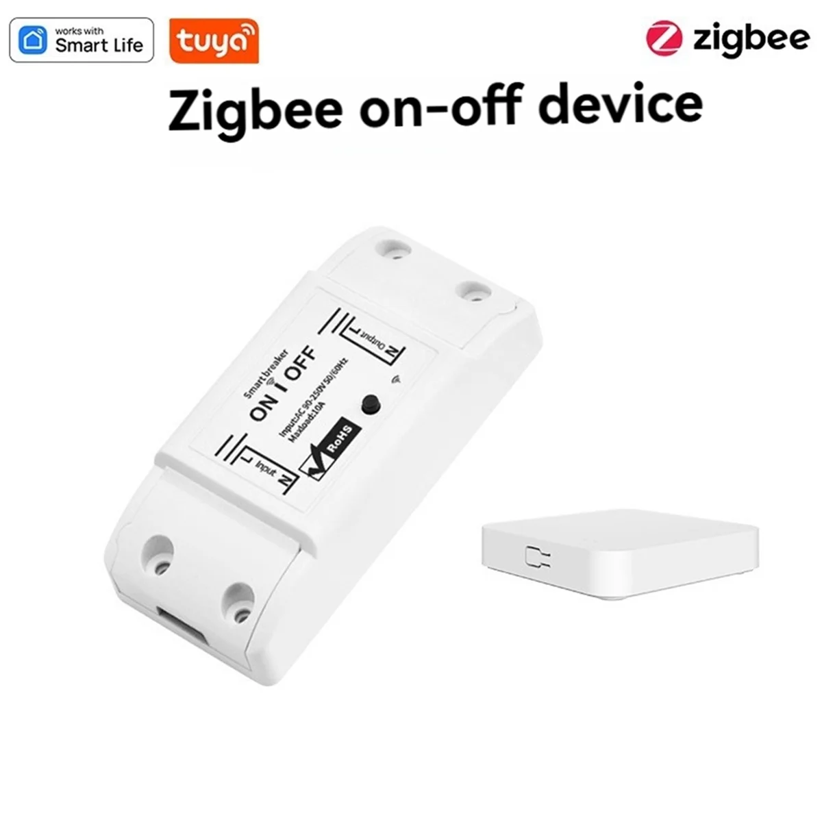 B37B-Tuya Zigbee Smart Switch 10A Intelligent Universal Breaker Smart Life APP Remote Voice Control for Smart Home Automation