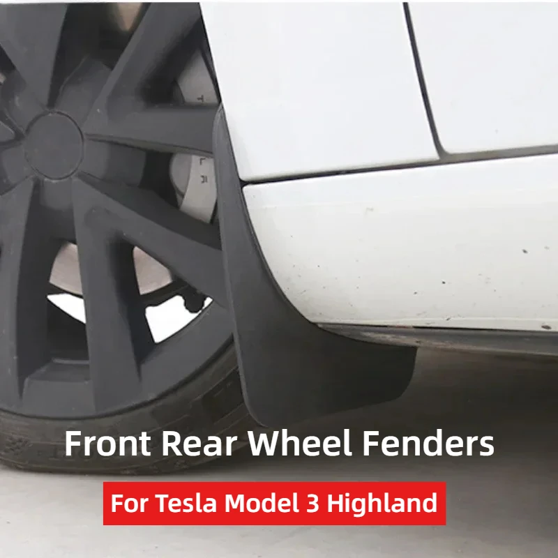 Mudguards for Tesla Model 3 Highland 2024 2025 Mud Flaps Official Original Front Rear Wheel Fenders Splash Guards Accessories