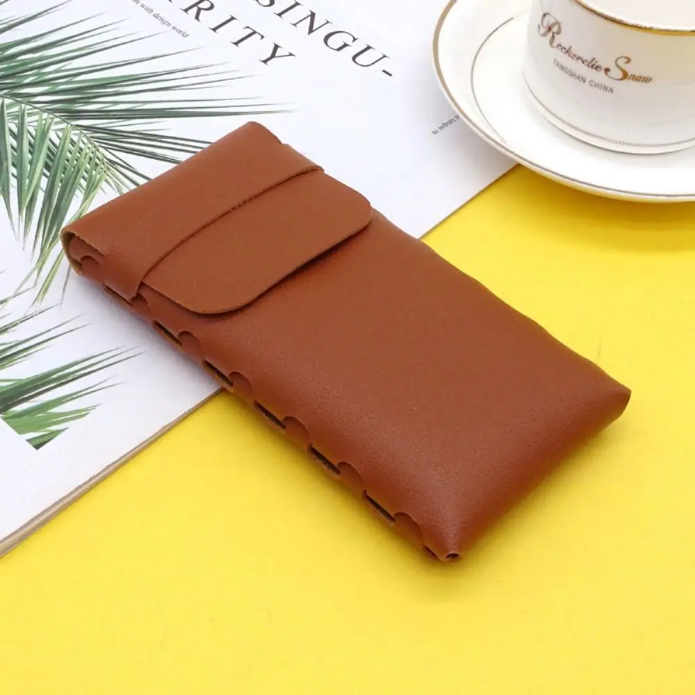 

Fashion Solid Color Leather Sunglasses Box Bag Lightweight Soft Glasses Case Portable Korean Style Eyeglasses Holder Female/Male