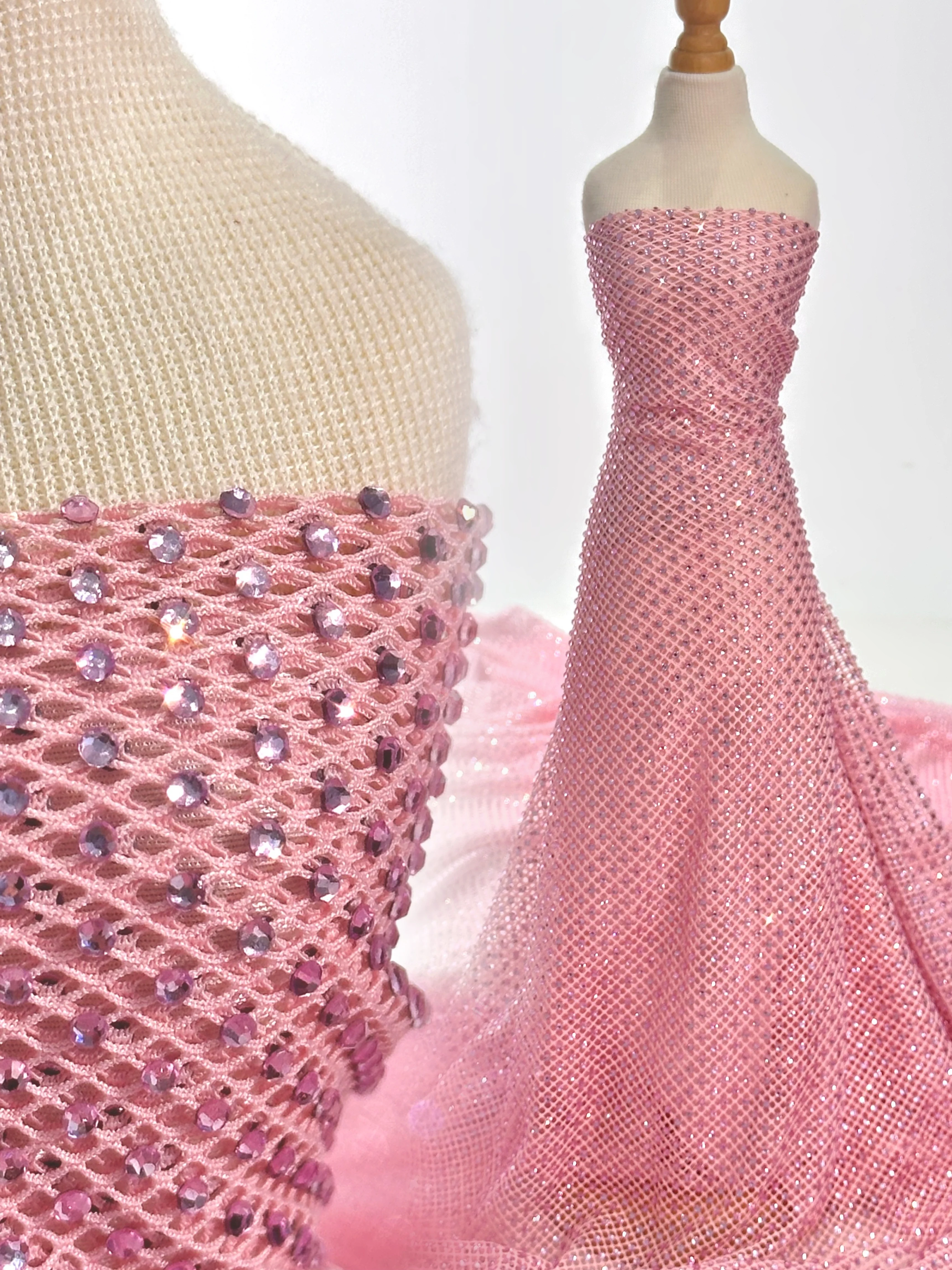 

2025 New African French Nigerian High End Lace Fabric With Stones Mesh for Embroidery Wedding Party Bride Sewing Dress