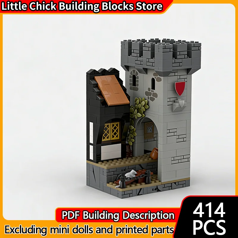 

Medieval Castle Model MOC Building Bricks Village Tower Scene Modular Technology Children Holiday Gifts Assemble Toys Suit