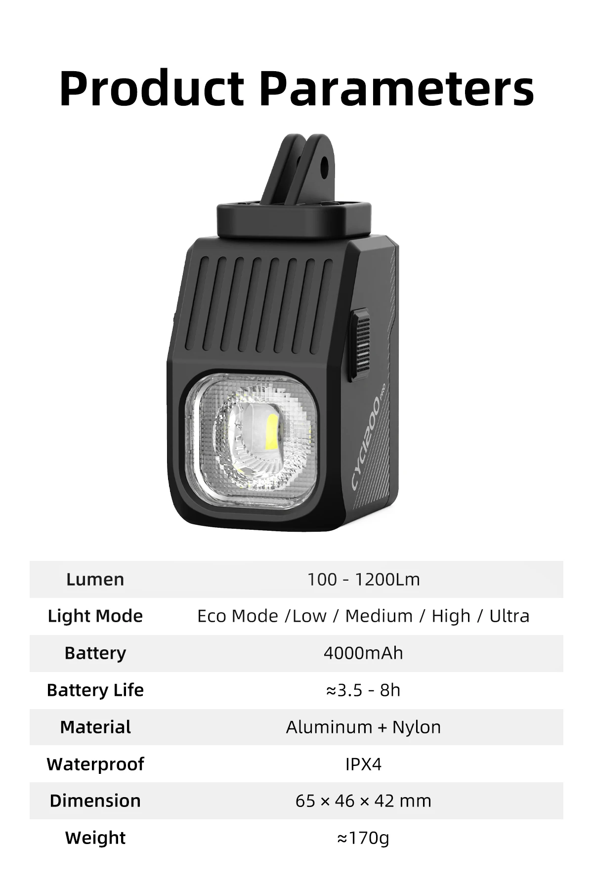 Wireless Remote Suspended Bike Headlight 1200 Lumens Cut-off Line Front Head Lamp Aluminum Alloy Road Mountain CYCLAMI 1200 Pro