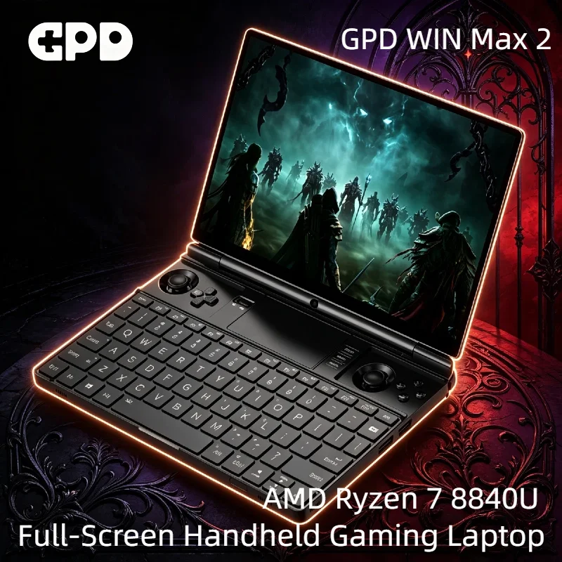 GPD 2026 WIN Max 2, Disco Duro SSD de 1 TB, 32 GB de RAM, AMD Ryzen 7 8840U, Portátil para Juegos, Mini PC, Notebook, LPDDR Pro Ultra Elite