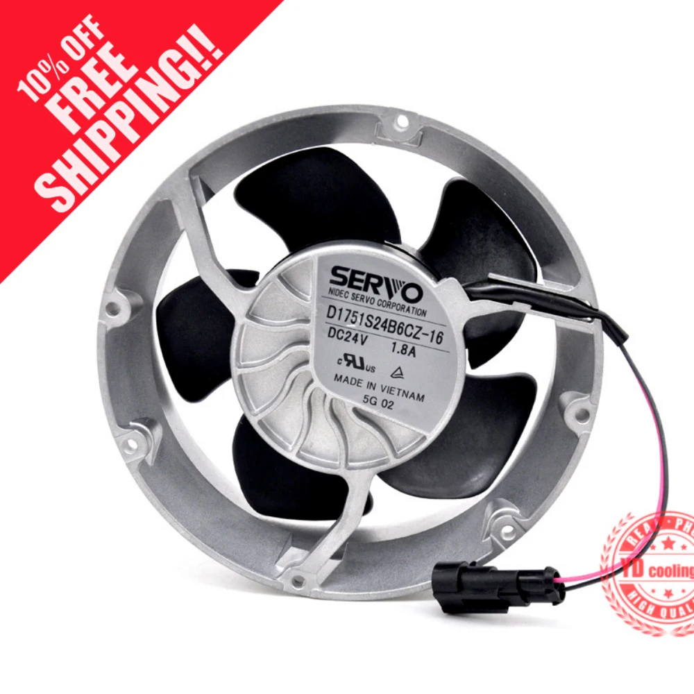 

NEW NIDEC SERVO D1751S24B6CZ-16 FOR TOSHIBA 1751 DC24V ABB frequency cooling fan